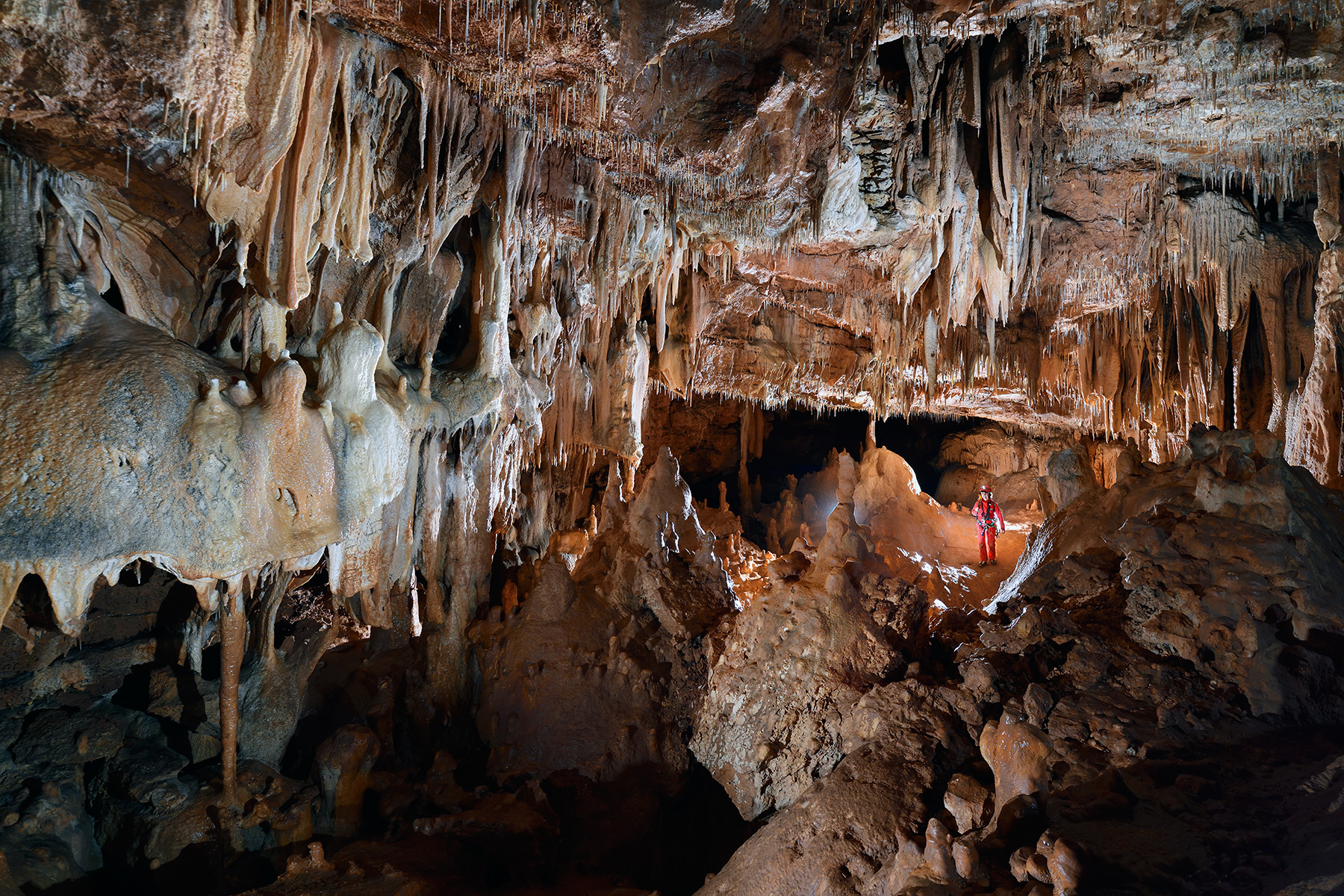 Grotte de Saint-Marcel d'Ardèche (réseau des concrétions) - Salle concrétionnée finale